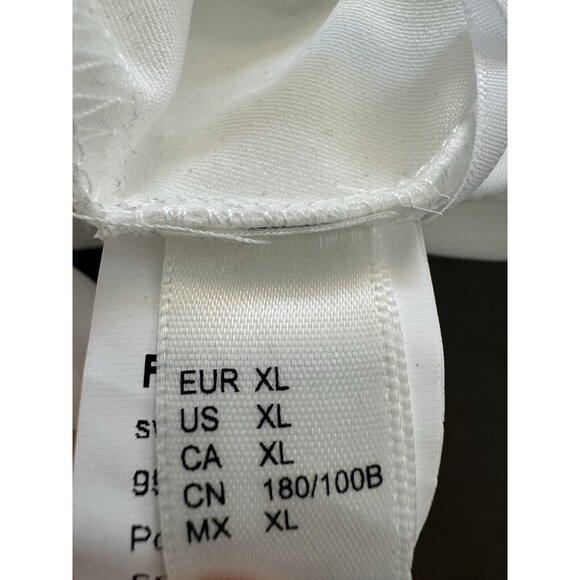 One Shoulder Side Tie Waist Crop Top WHITE SOLID ELASTIC SIZE XL - Picture 8 of 11